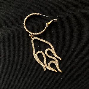 “Lit” flame earrings